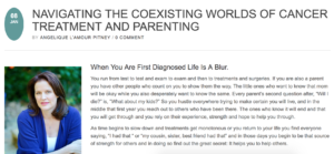 Article - Cancer & Parenting